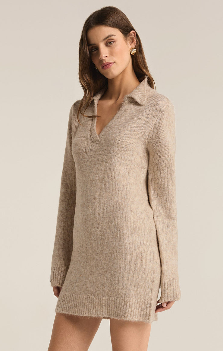 Dresses Redford Sweater Mini Dress Light Oatmeal Heather