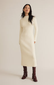 DressesKass Mock Neck Sweater Midi Dress Sea Salt