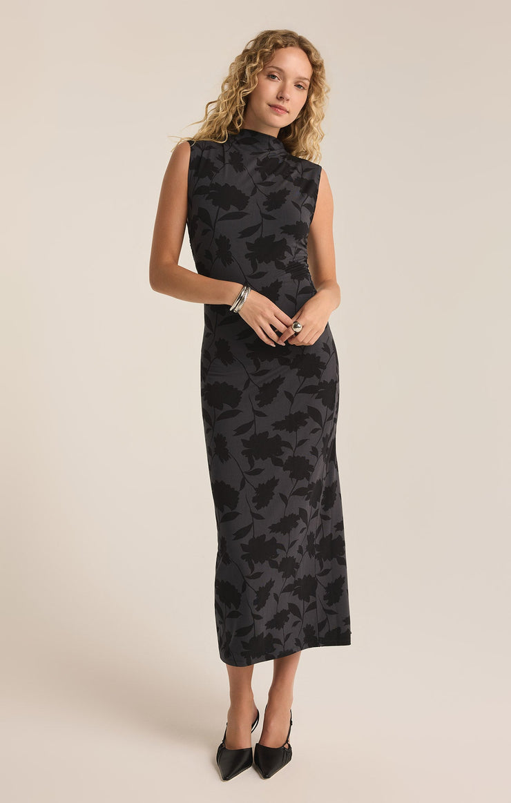 Dresses Tatum Shadow Floral Midi Dress Black