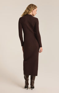 DressesDanity Sweater Midi Dress Coffee Bean