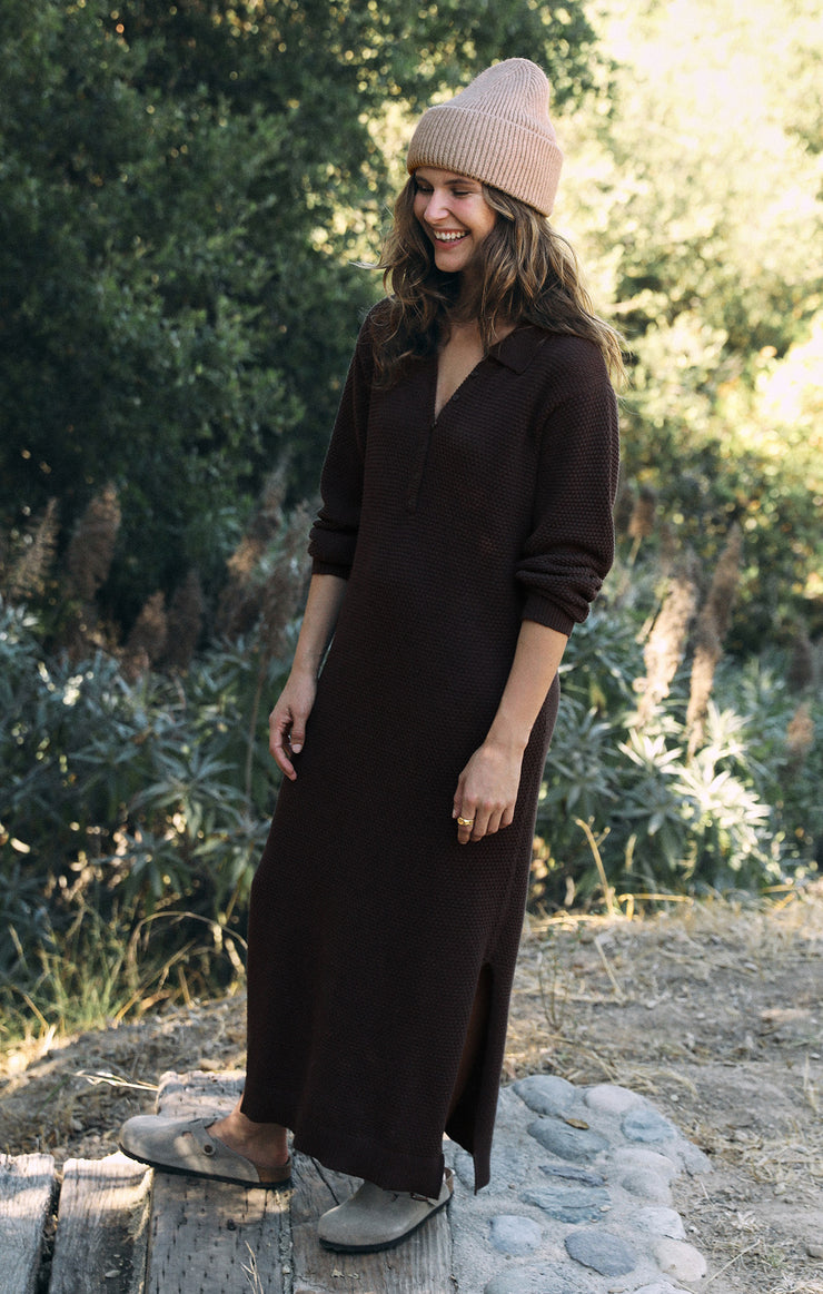 Dresses Savanna Sweater Midi Dress Dark Chocolate