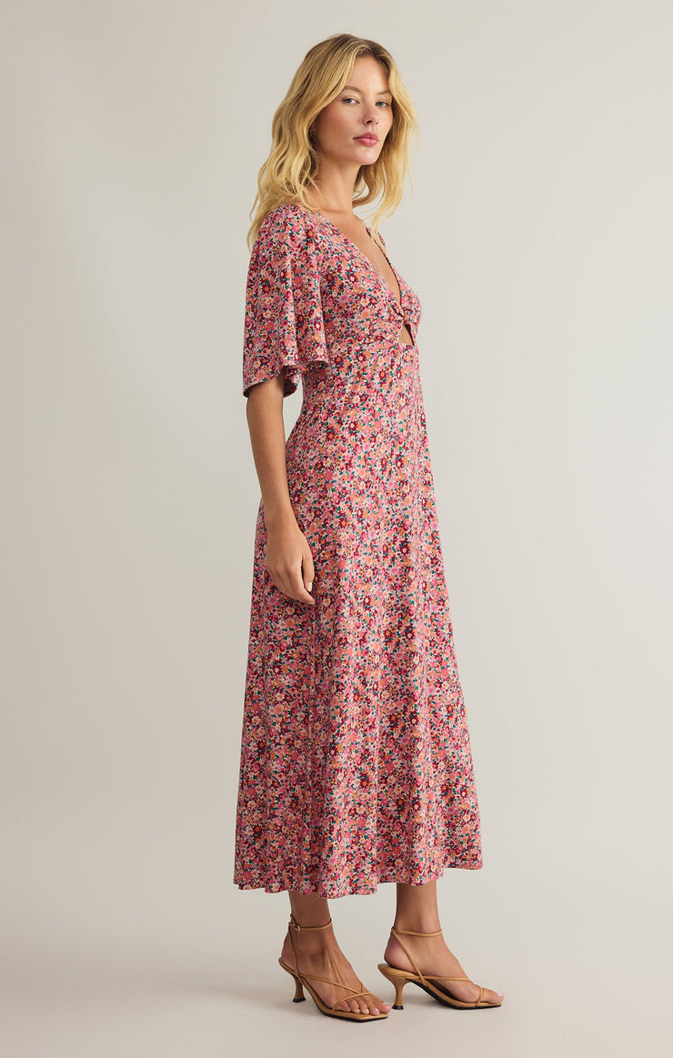 Dresses Mavis Dulce Floral Midi Dress Rose Mauve