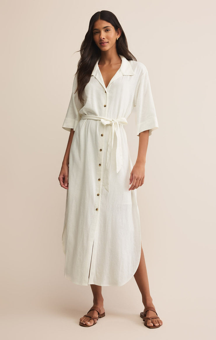 Dresses Brise Linen Midi Shirt Dress Brise Linen Midi Shirt Dress