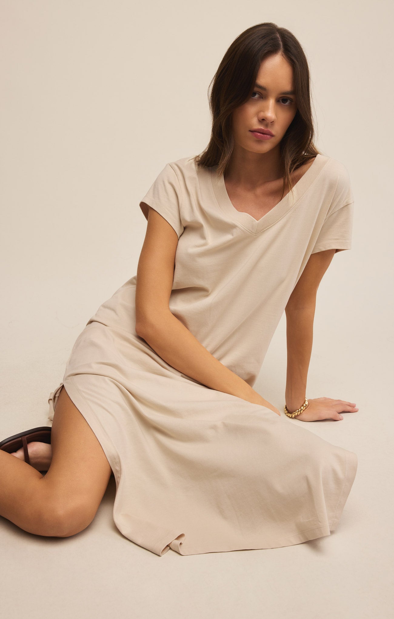 ワンピース [SCULPTOR] Cargo Zip-Up Dress Soft Brown SC24S302BR SCULPTOR® online store