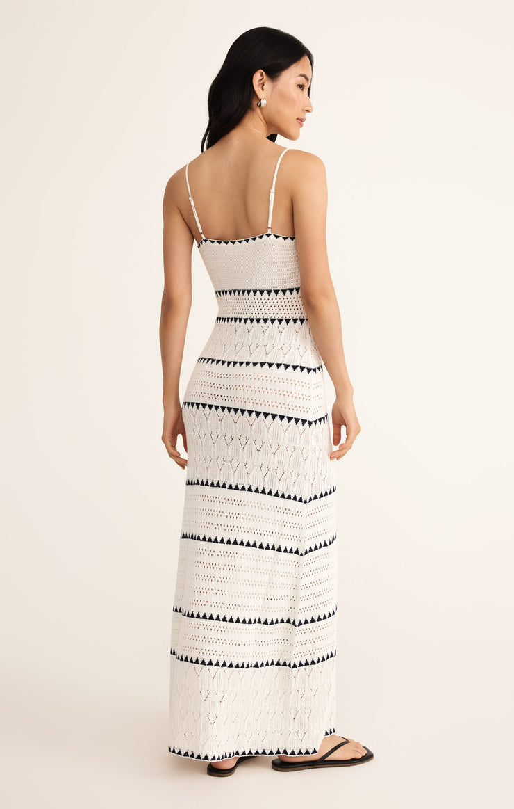 Catamaran Crochet Striped Maxi Dress