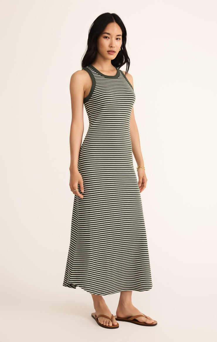 Dresses Goodwin Stripe Midi Dress Dark Agave