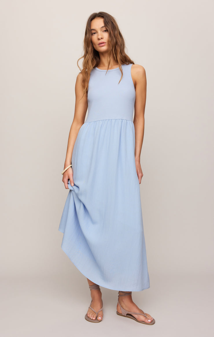 Dresses Charlotte Rib Midi Dress Blue Light