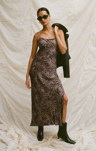 DressesCielo Leopard Midi Dress Desert Tan