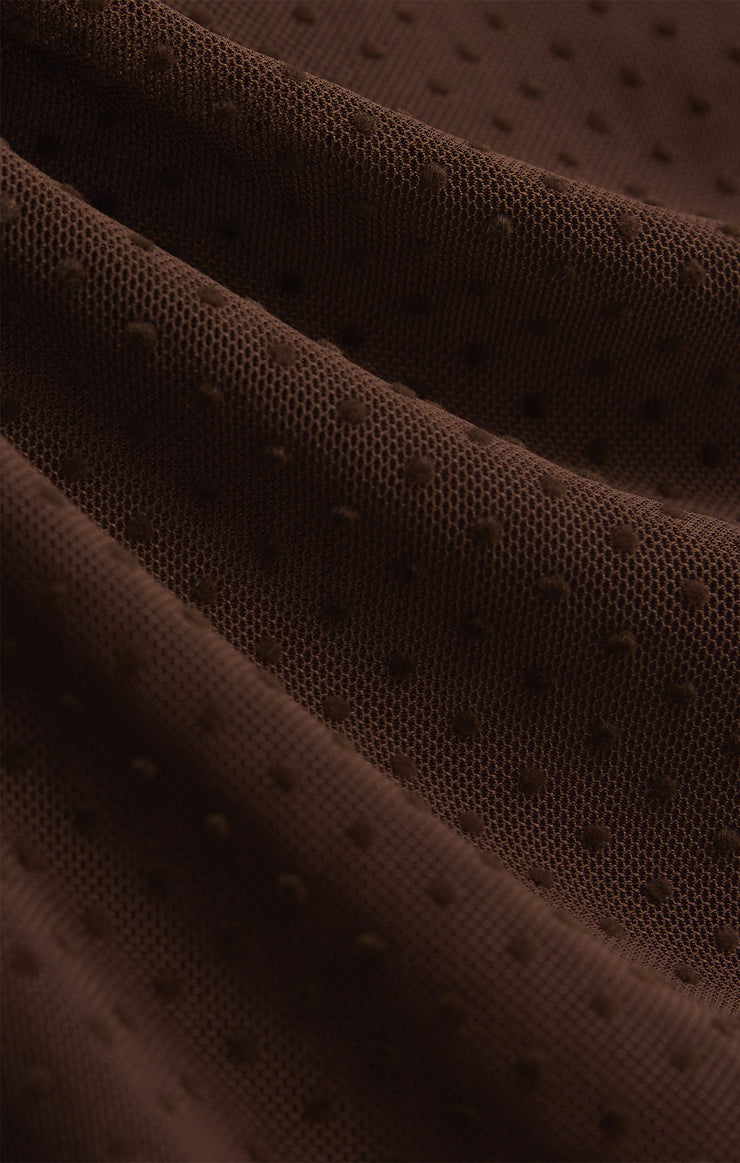 Dresses Spellbound Mesh Midi Dress Chocolate Cherry