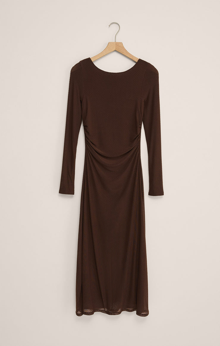 Dresses Spellbound Mesh Midi Dress Chocolate Cherry