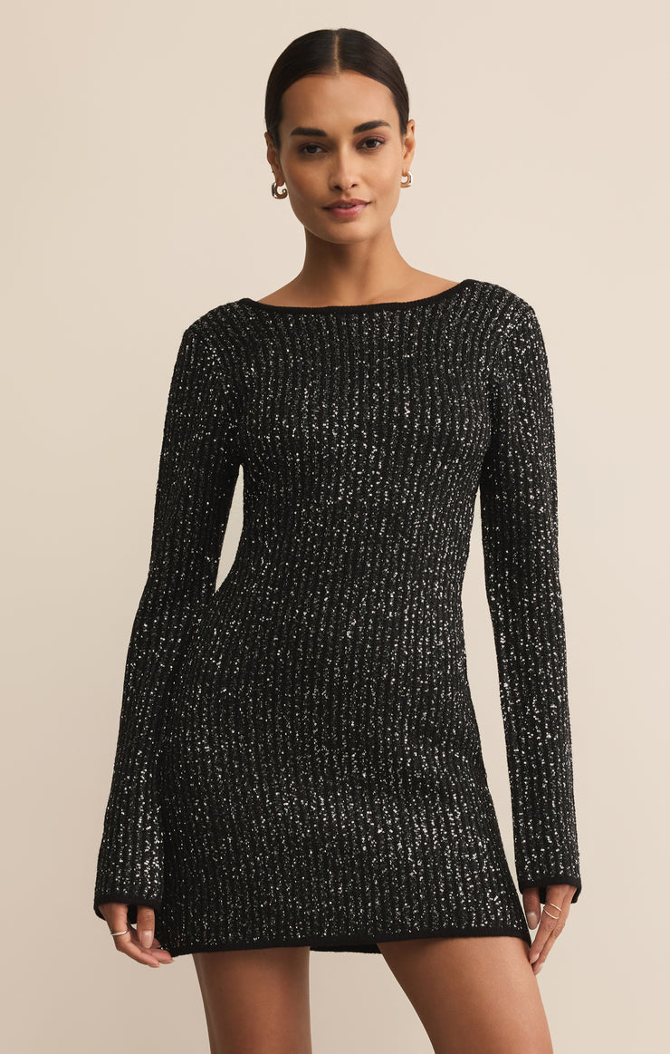 Dresses La Marca Sequin Mini Dress Black