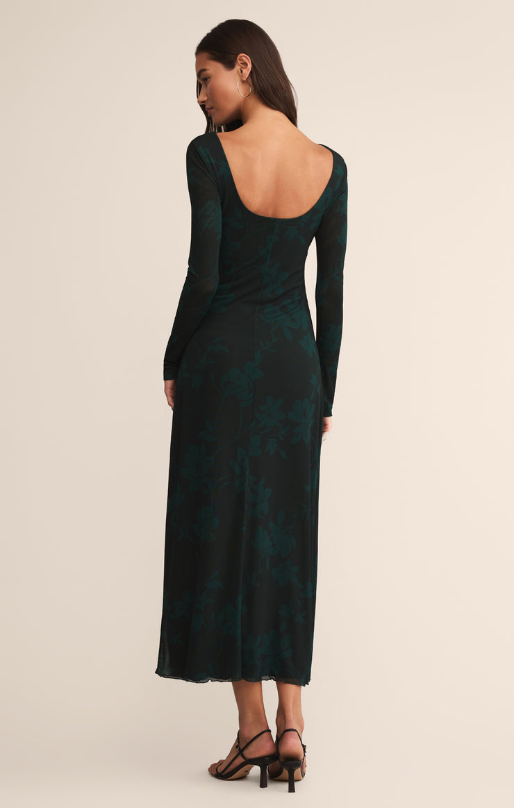 Dresses Spellbound Mesh Floral Midi Dress Garland Green