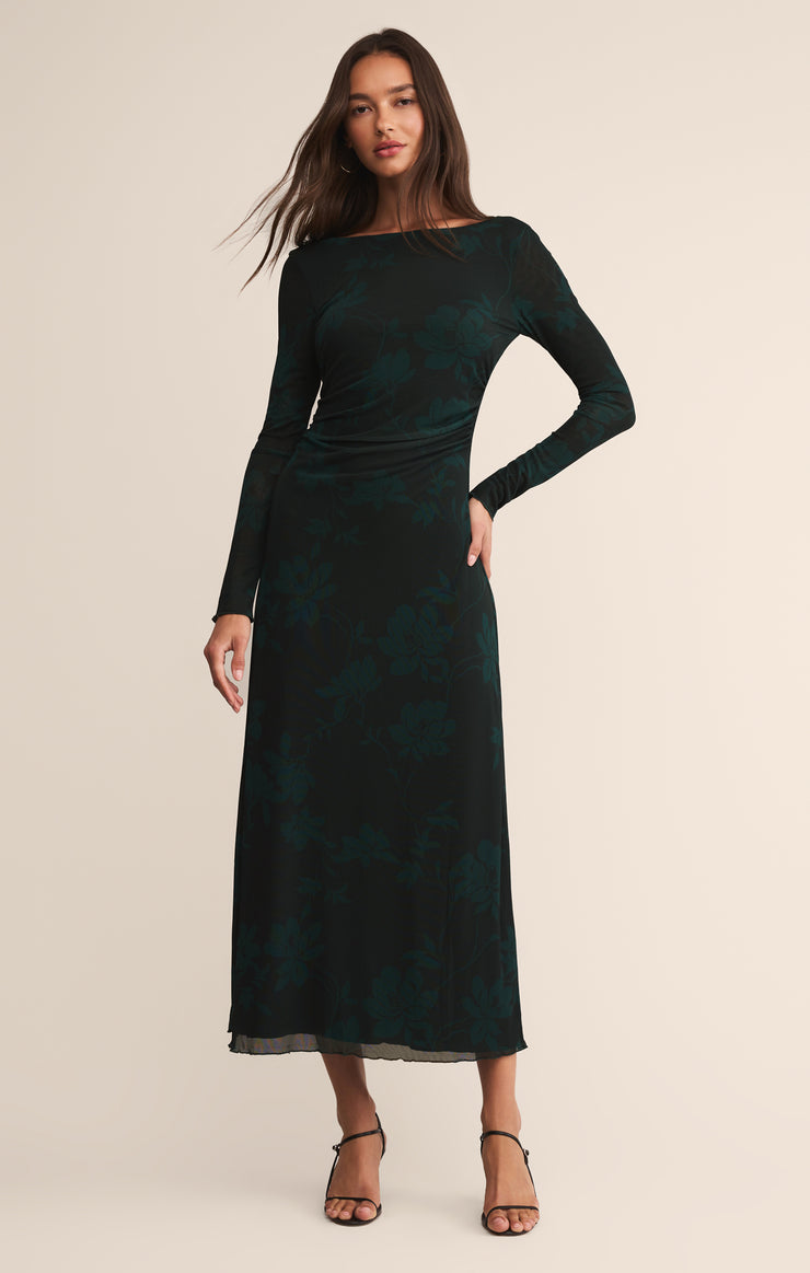 Dresses Spellbound Mesh Floral Midi Dress Garland Green