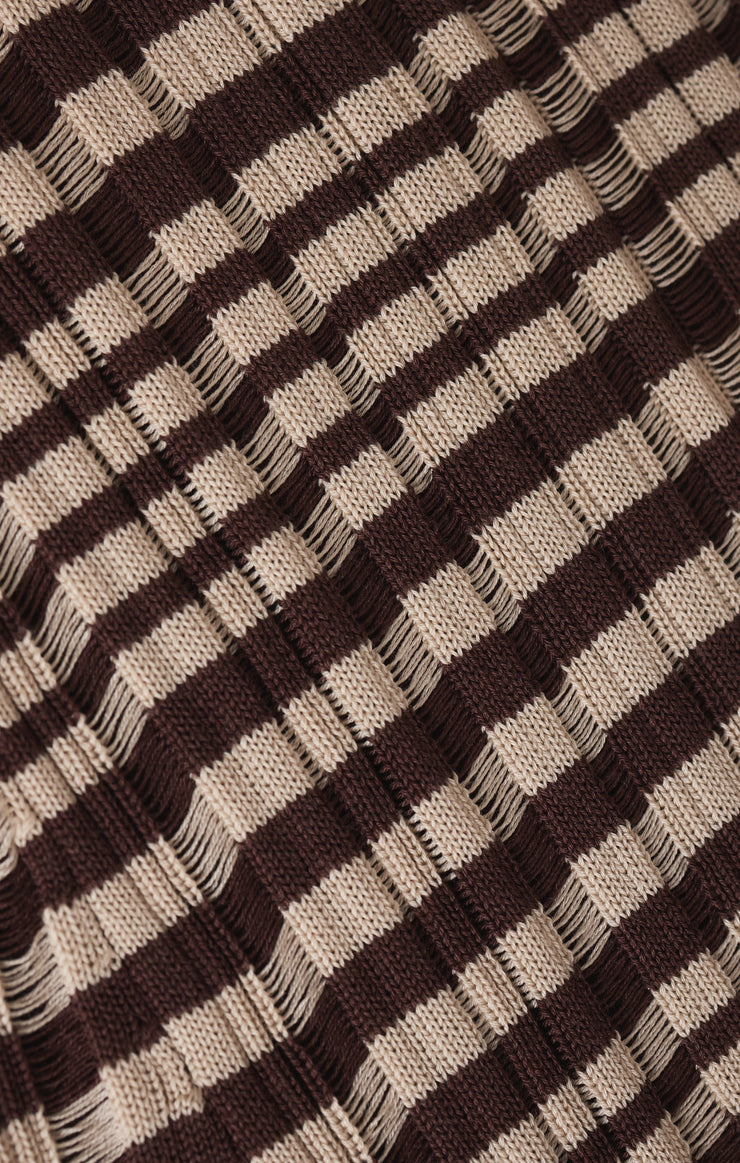 Dresses Rosetta Striped Rib Midi Dress Chocolate Cherry