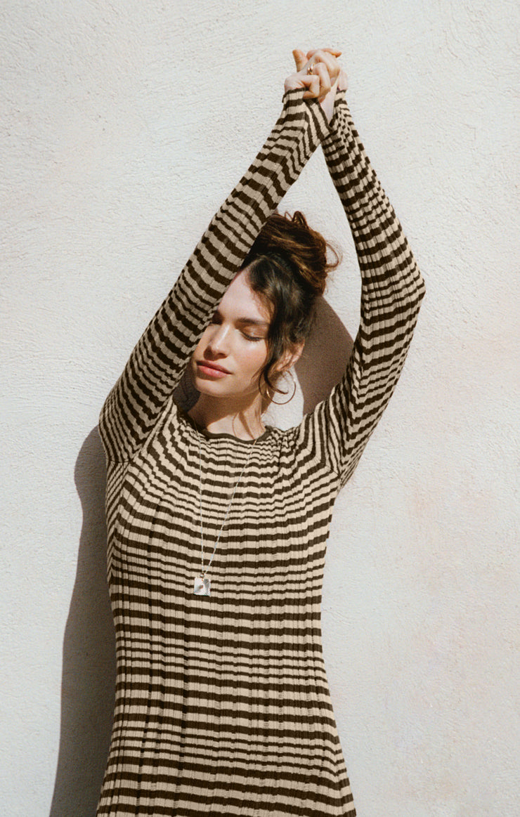 Dresses Rosetta Striped Rib Midi Dress Rosetta Striped Rib Midi Dress