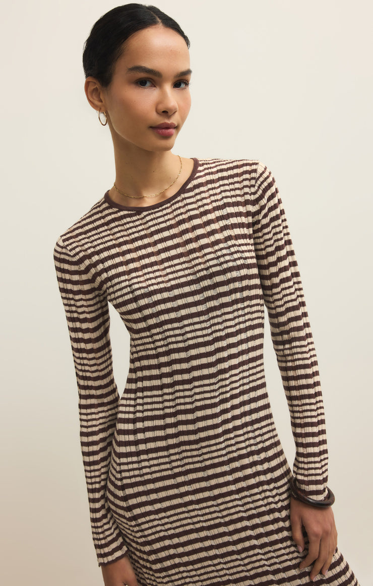 Dresses Rosetta Striped Rib Midi Dress Rosetta Striped Rib Midi Dress