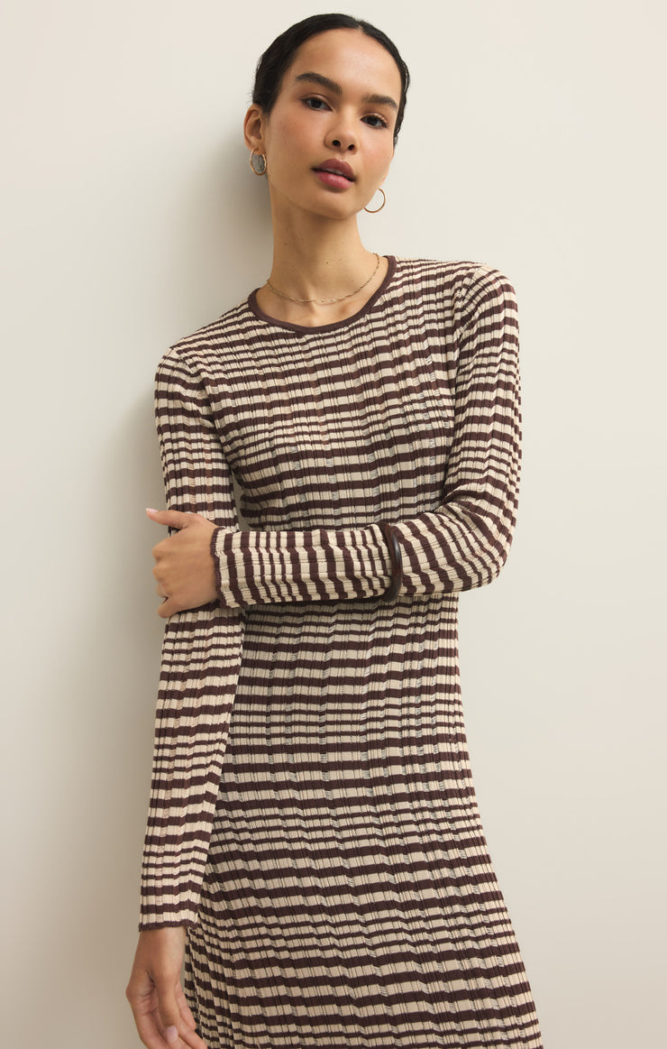 Dresses Rosetta Striped Rib Midi Dress Rosetta Striped Rib Midi Dress