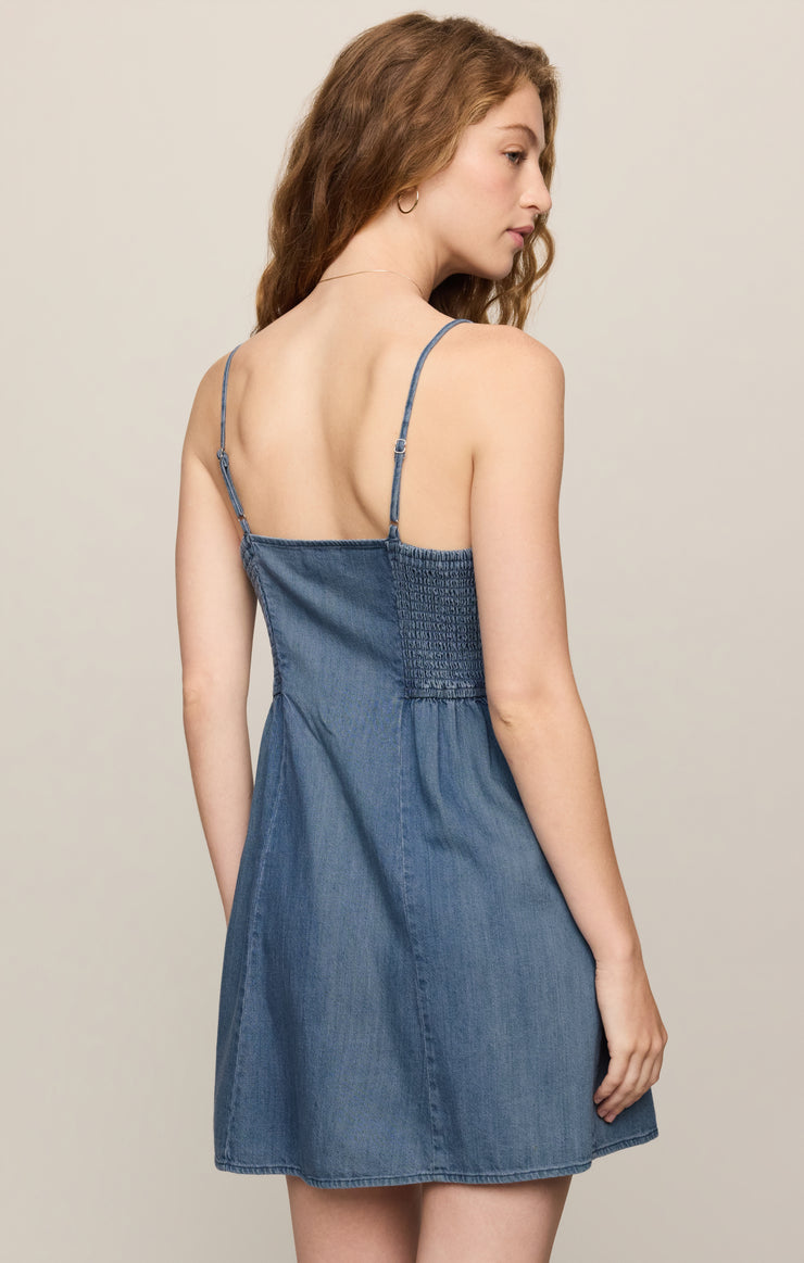 Dresses Angel Eyes Denim Mini Dress Medium Indigo