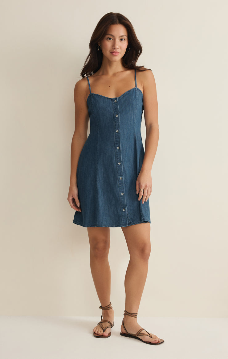 Dresses Angel Eyes Denim Mini Dress Medium Indigo