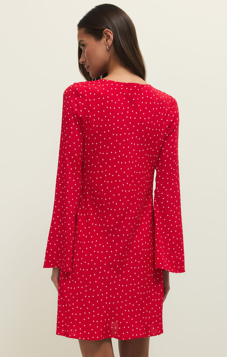 Dresses Campbell Dot Crepe Mini Dress Kiss Me Red