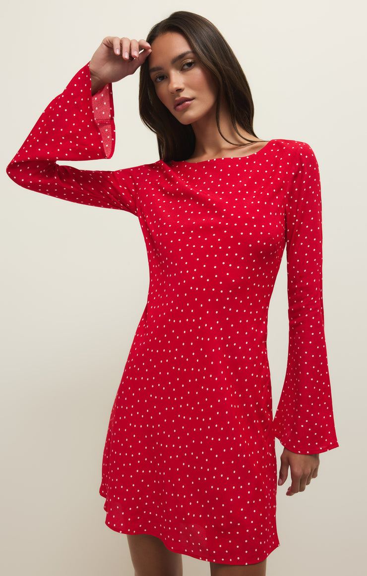 Dresses Campbell Dot Crepe Mini Dress Kiss Me Red