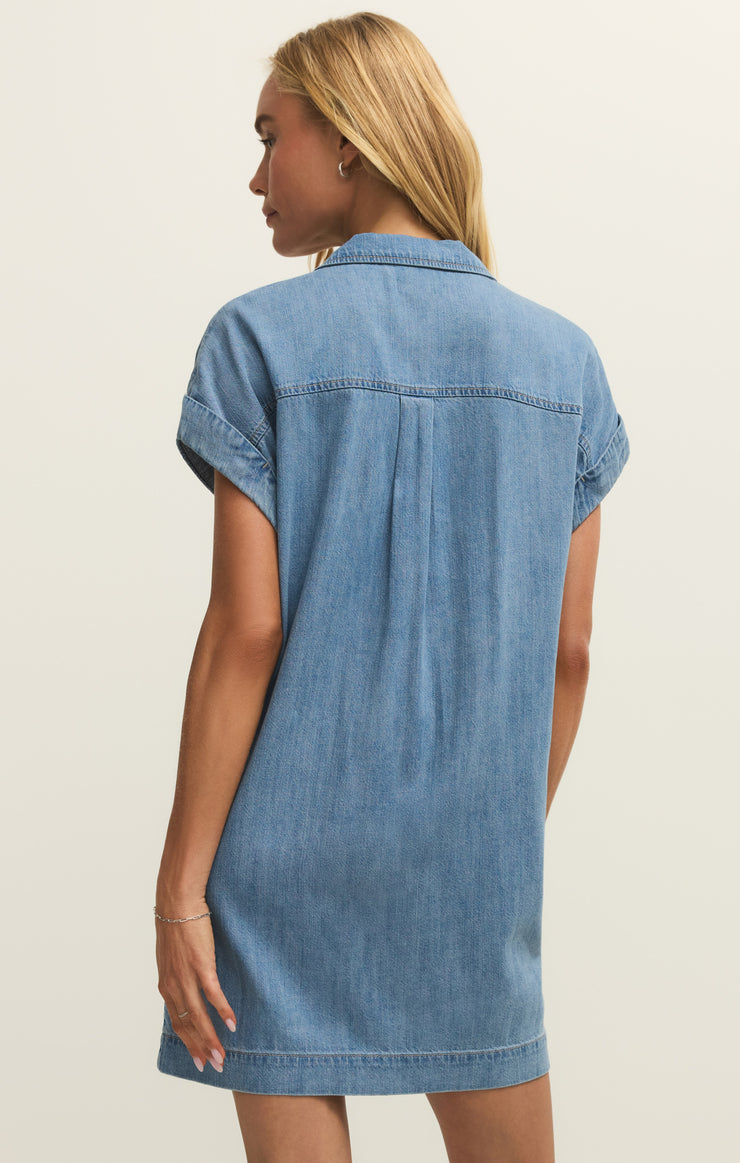Z Supply Napa Denim Mini Dress Shoreline / L Z Supply Napa Denim Mini Dress Shoreline / L