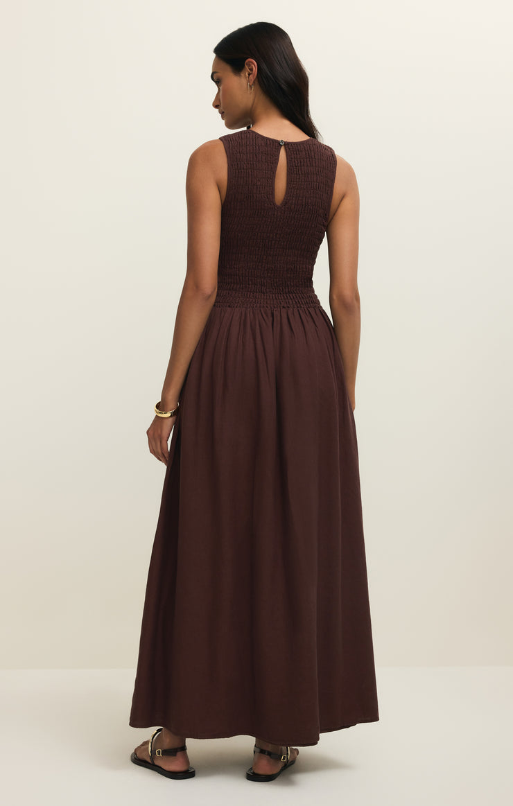 Dresses Juniper Linen Maxi Dress Chocolate Cherry
