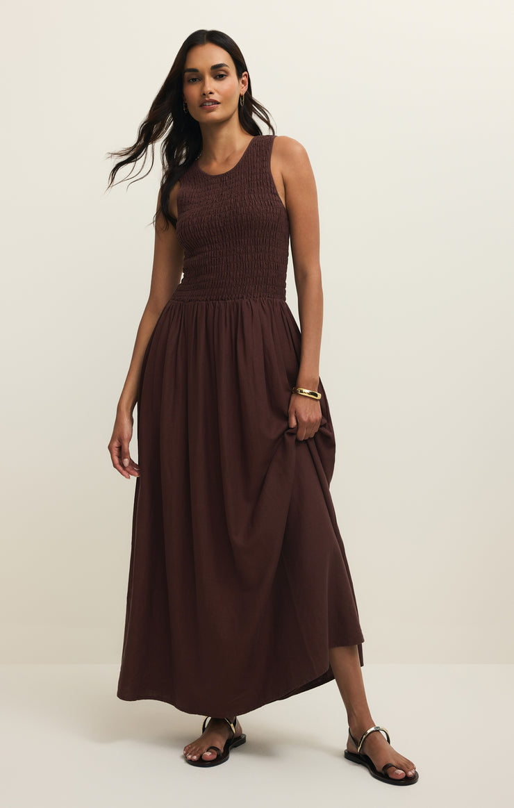 Dresses Juniper Linen Maxi Dress Chocolate Cherry