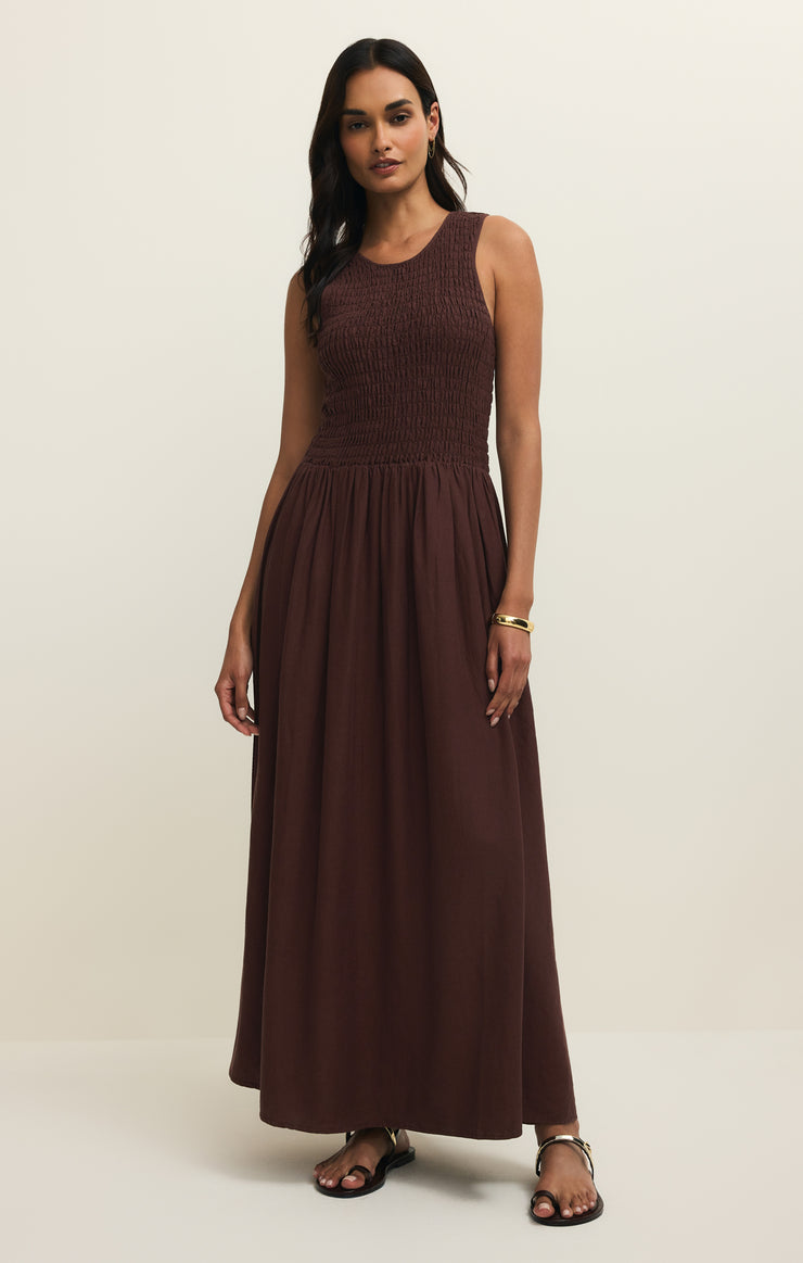 Dresses Juniper Linen Maxi Dress Chocolate Cherry
