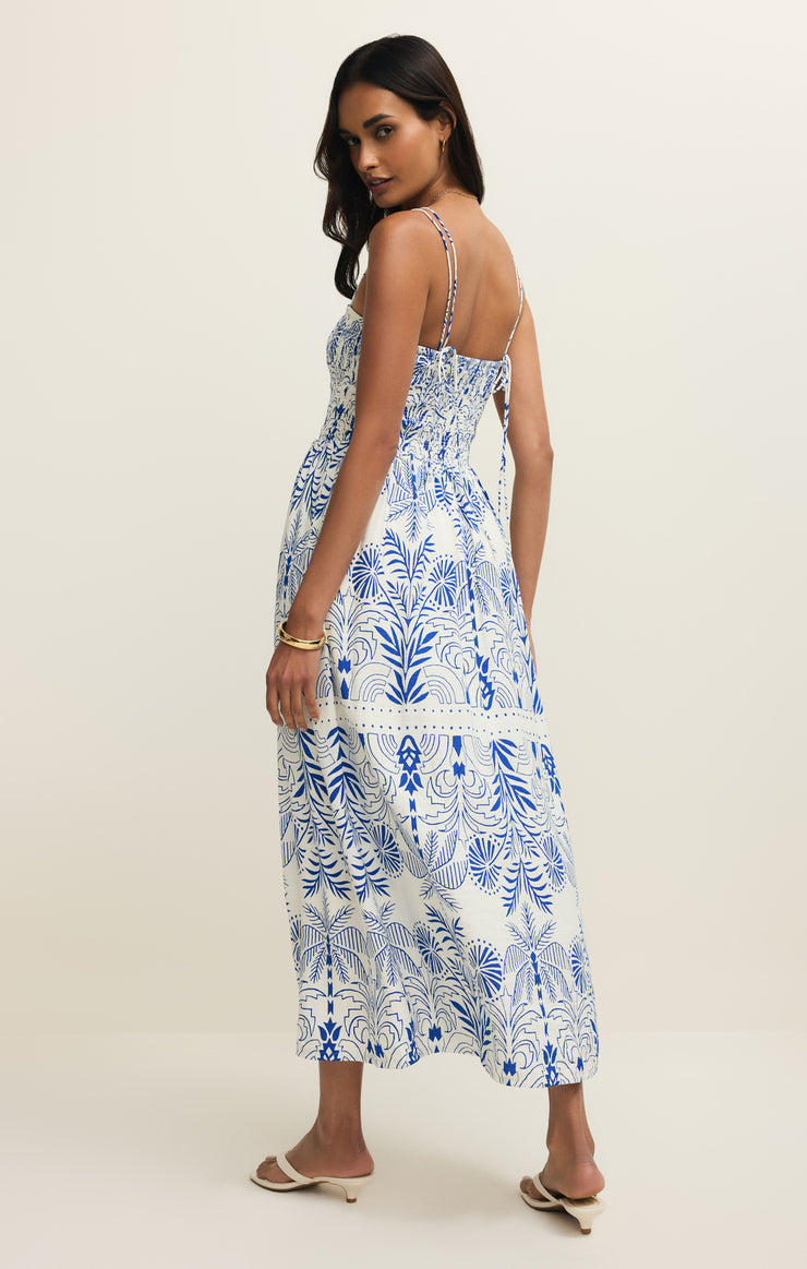 Dresses Nadine Airy Palm Maxi Dress Nautical Cobalt Blue