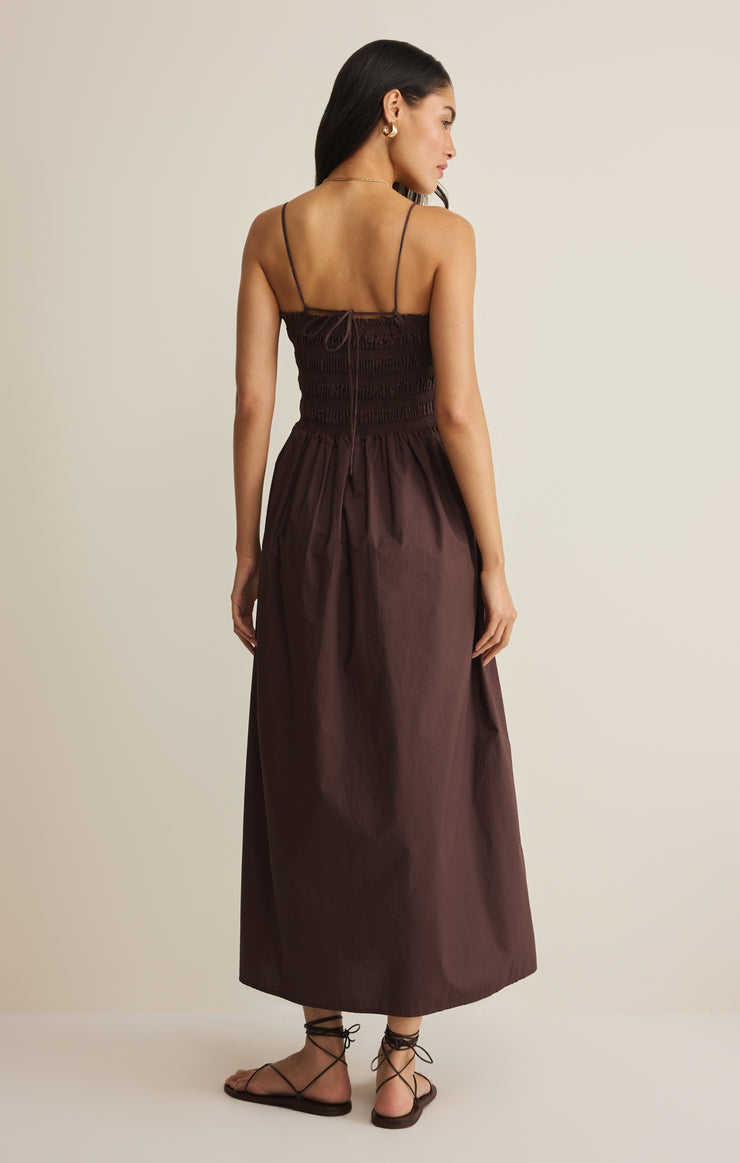 Dresses Cornelia Poplin Maxi Dress Chocolate Cherry