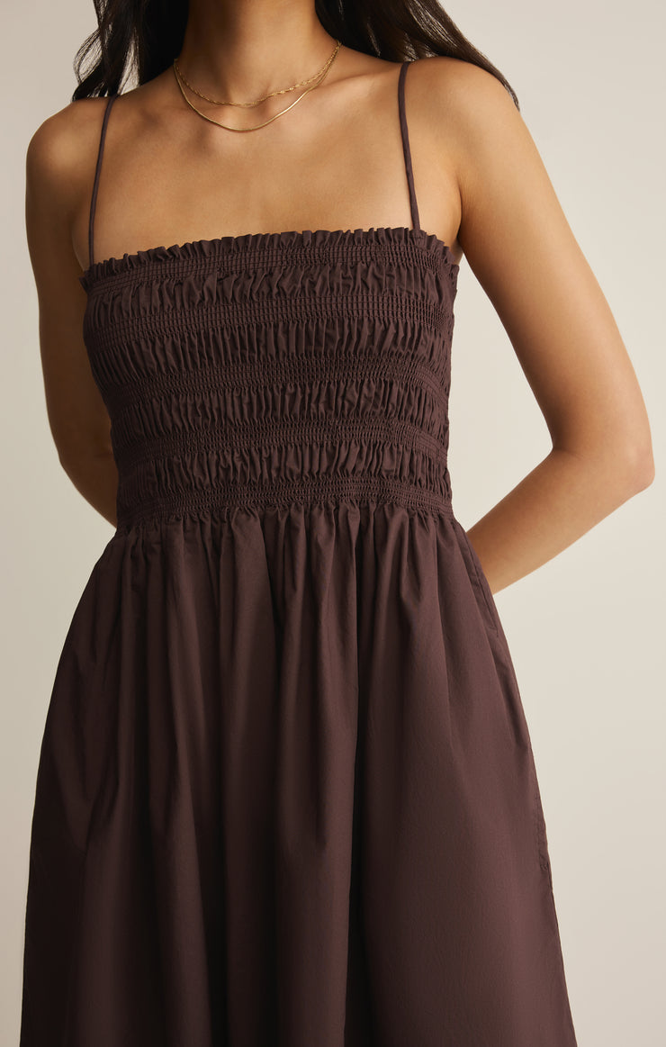 Dresses Cornelia Poplin Maxi Dress Chocolate Cherry