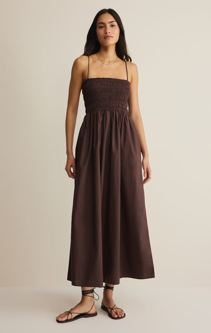 Dresses Cornelia Poplin Maxi Dress Chocolate Cherry