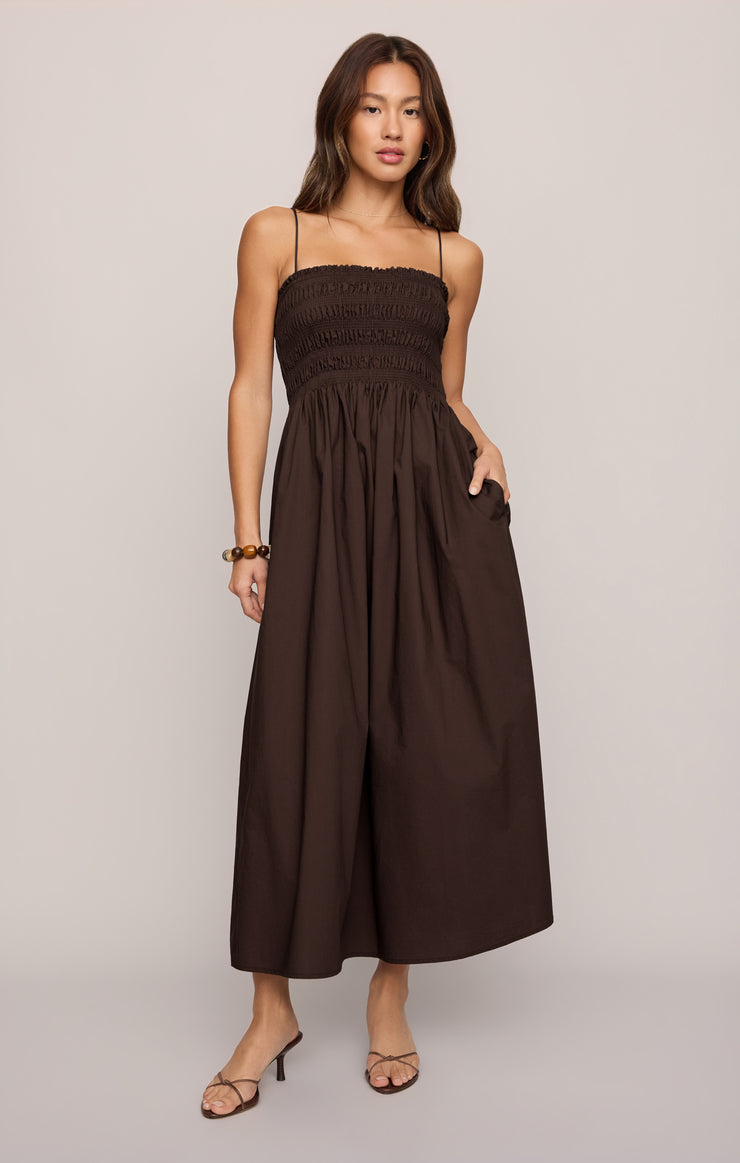Dresses Cornelia Poplin Maxi Dress Chocolate Cherry