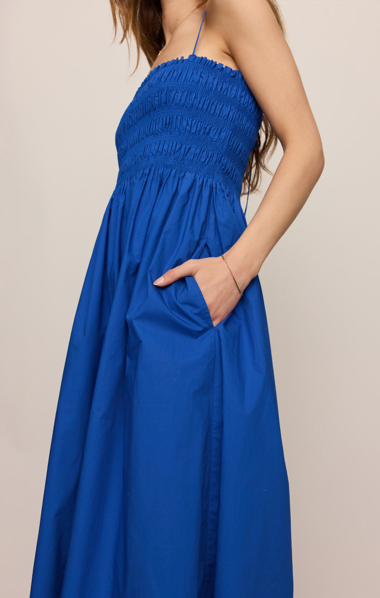 Dresses Cornelia Poplin Maxi Dress Nautical Cobalt Blue
