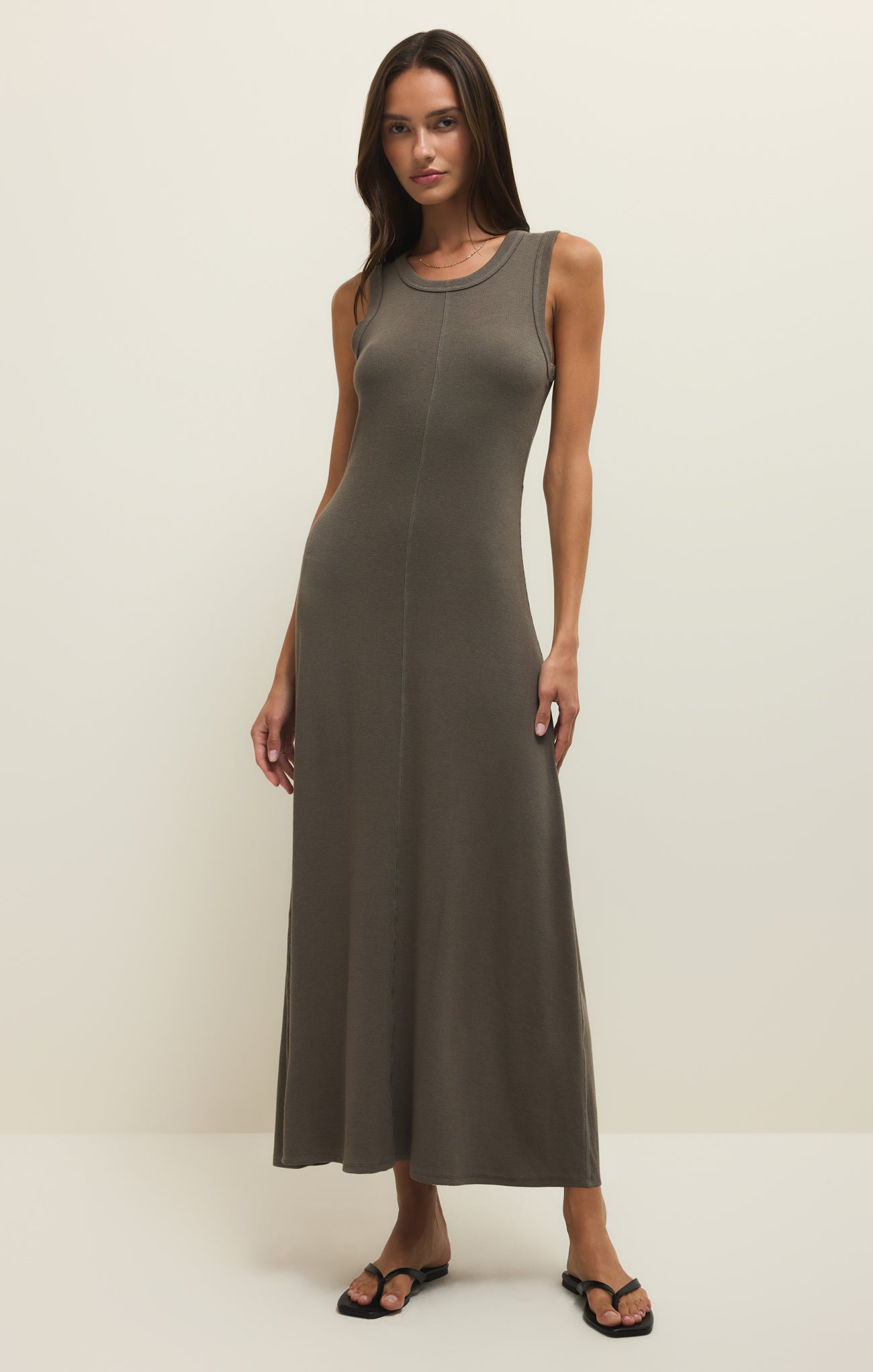 easy going z supply slub dress medium Linden Slub Rib Maxi Dress – Z SUPPLY