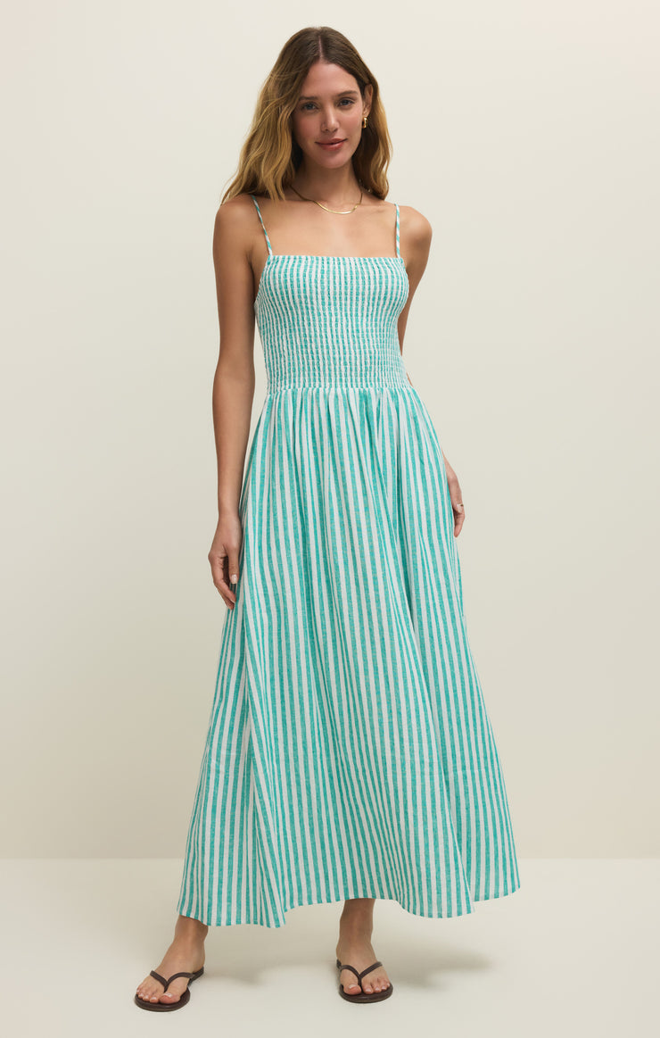 Bayside Stripe Linen Maxi Dress Bayside Stripe Linen Maxi Dress