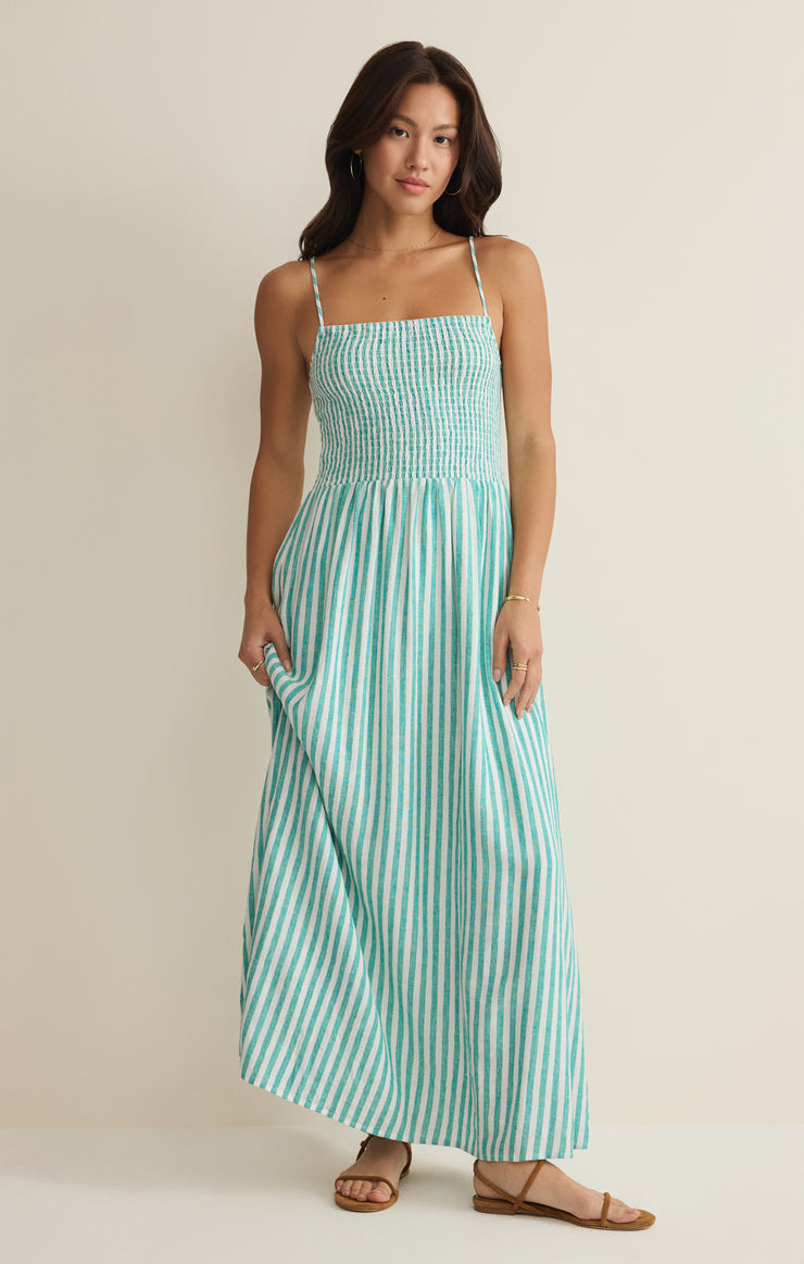 Bayside Stripe Linen Maxi Dress Bayside Stripe Linen Maxi Dress