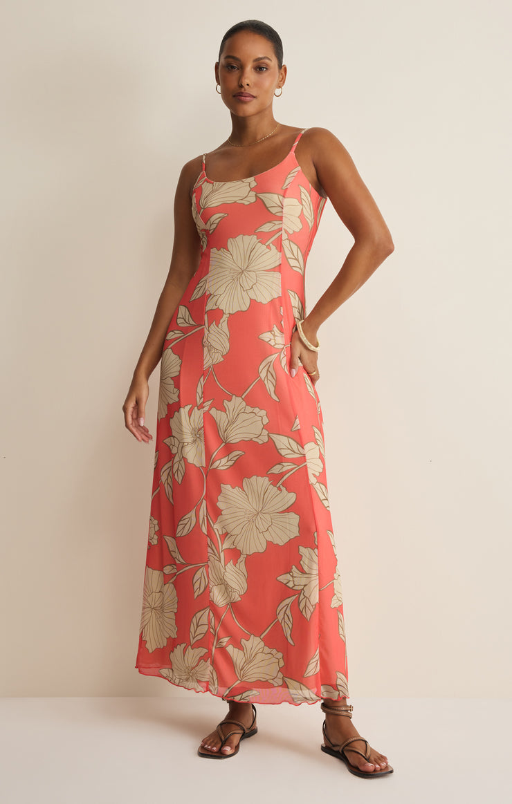 knee length dresses for ladies Z Supply Beachside Midi Dress -Heartbreaker Pink