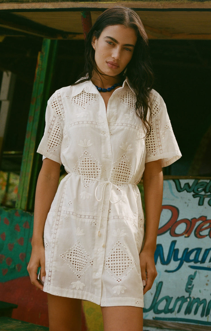 Z SUPPLY Women's Annabelle Eyelet Dress, White, 100% Cotton Z SUPPLY Women's Annabelle Eyelet Dress, White, 100% Cotton