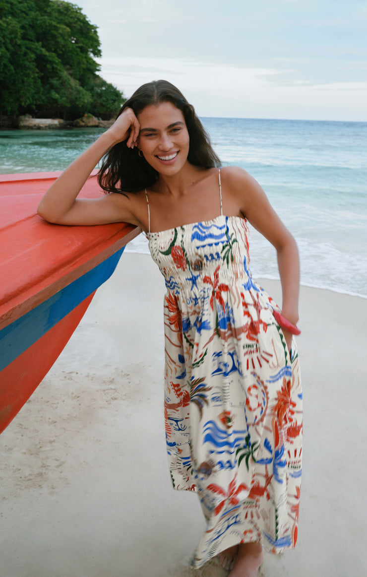 Z Supply Cornelia Getaway Midi Dress Multi / M Z Supply Cornelia Getaway Midi Dress Multi / M