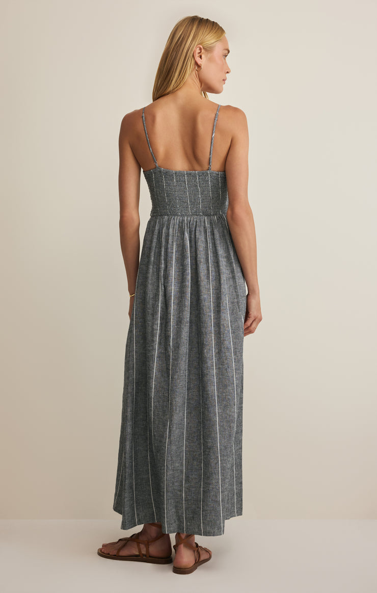 Dresses Romy Striped Linen Maxi Dress Eclipse