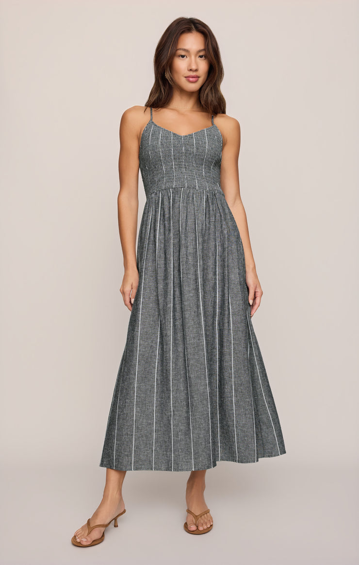 Dresses Romy Striped Linen Maxi Dress Eclipse