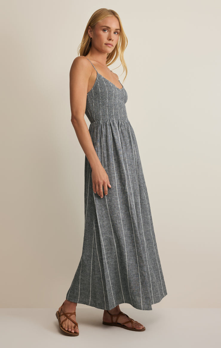 Dresses Romy Striped Linen Maxi Dress Eclipse