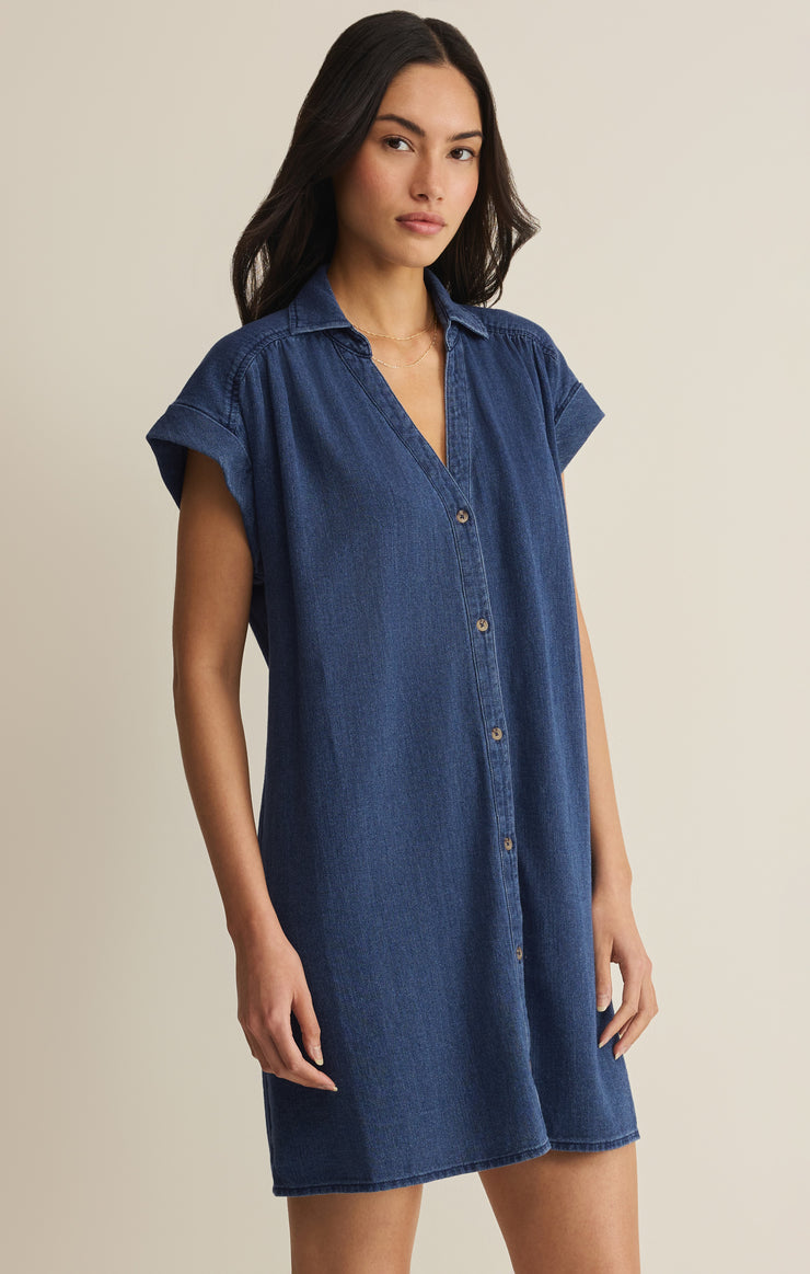 Dresses Shellbound Twill Dress Twilight Blue