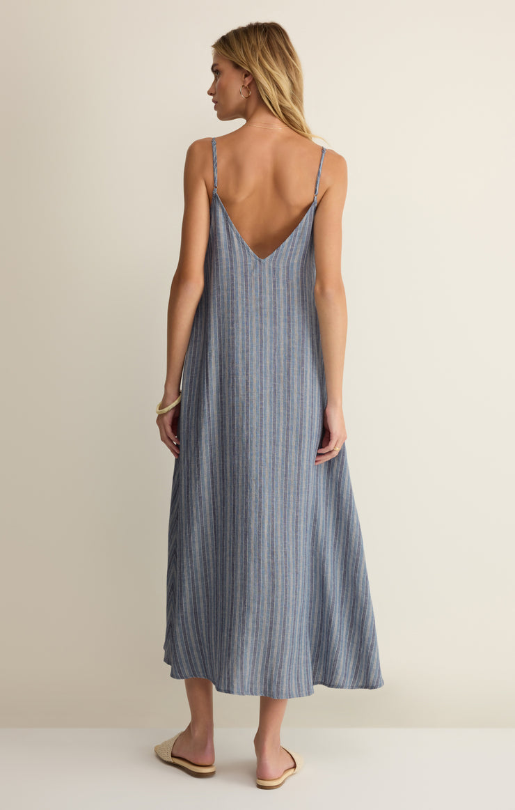knee length dresses for ladies Sorrento Linen Midi Dress