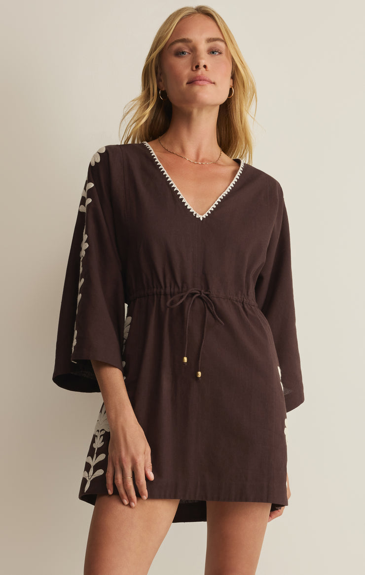 Dresses Whispering Palms Cover Up Chocolate Cherry