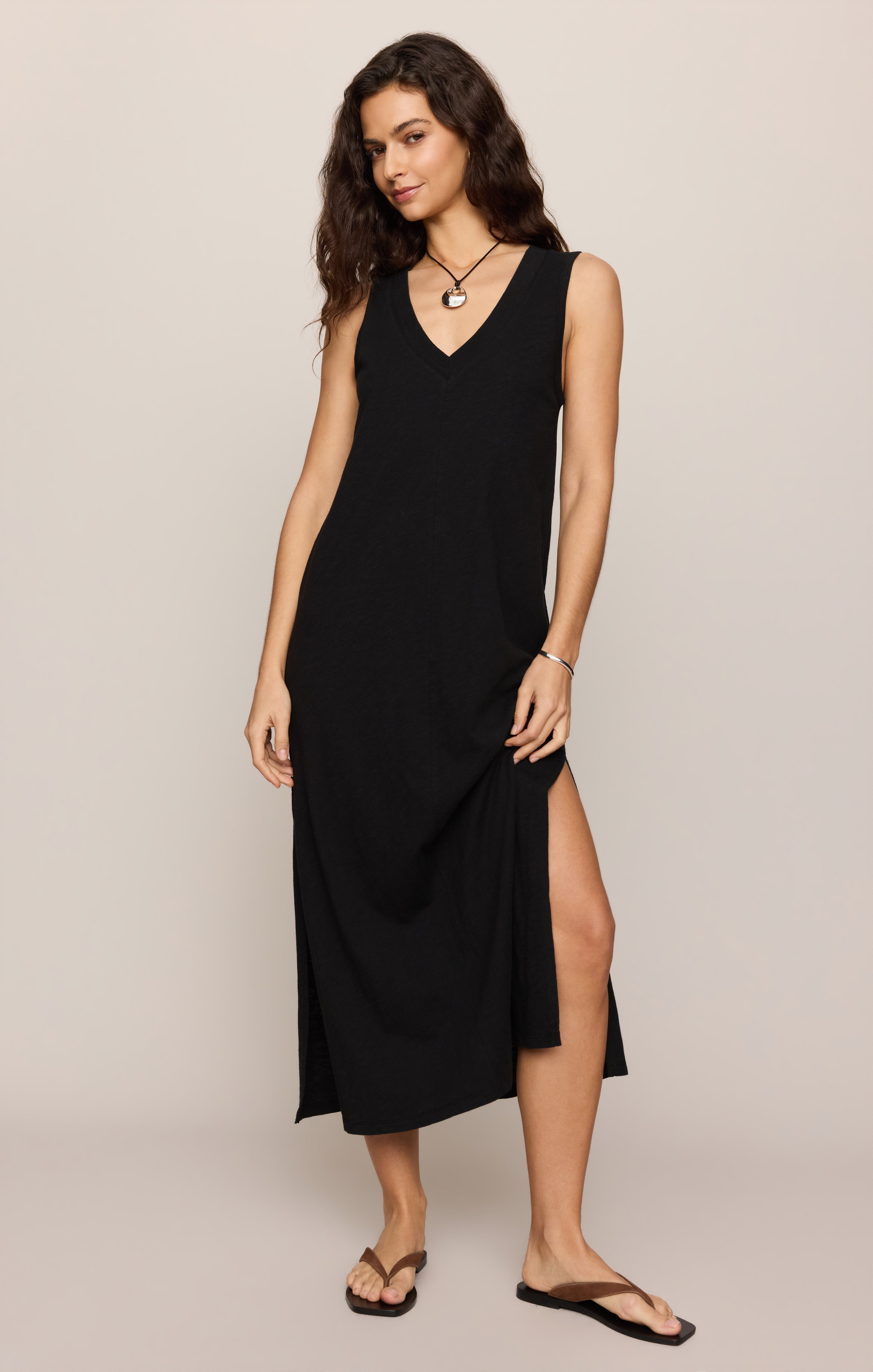 Z SUPPLY Women's Coastline Midi Dress, Black