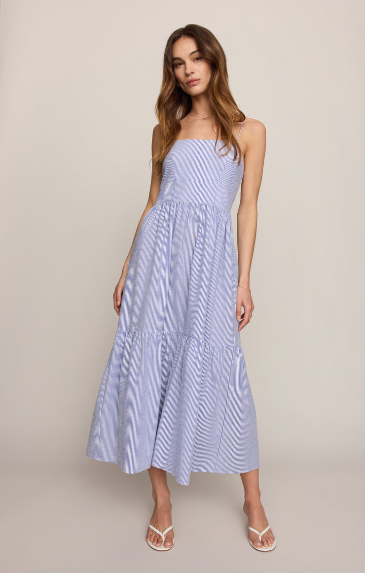 z supply dresses Z SUPPLY Women's Georgie Midi Dress, True Navy Blue