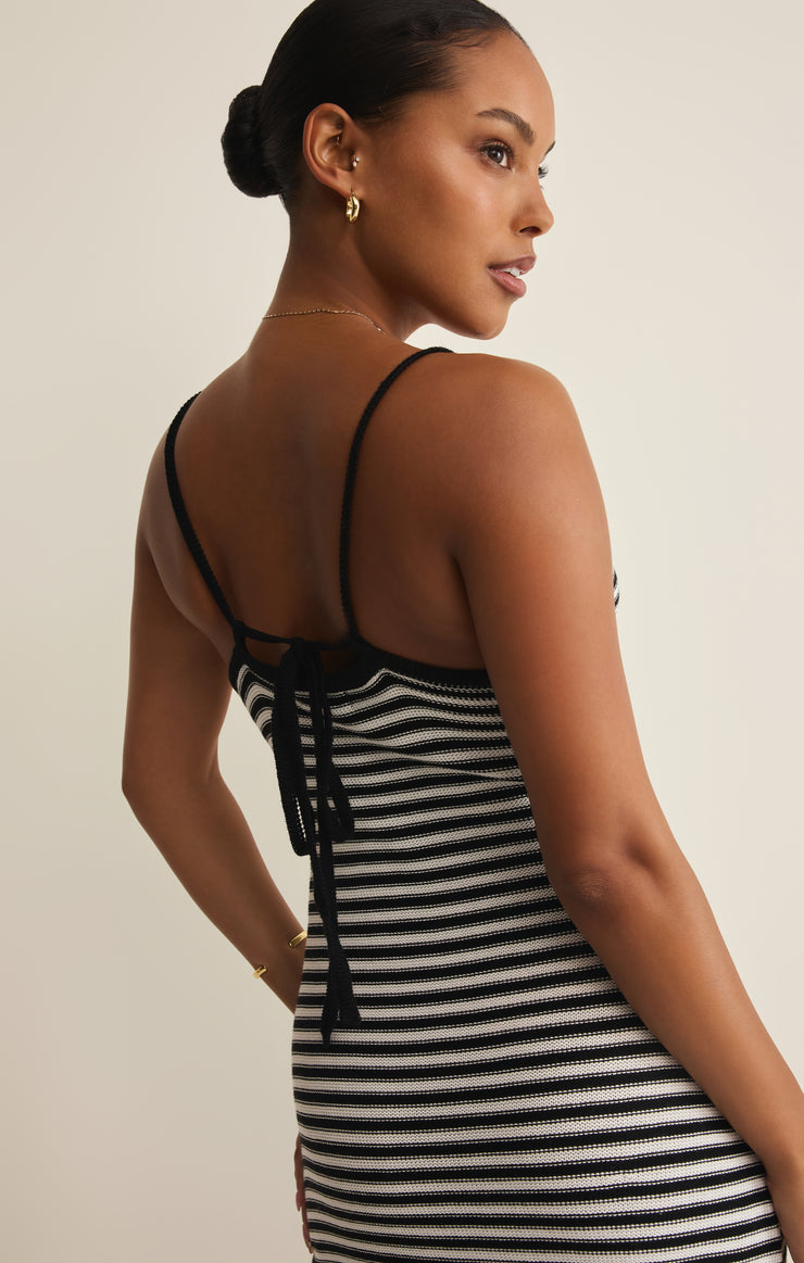 striped tank top dress Majestic Striped Midi Dress